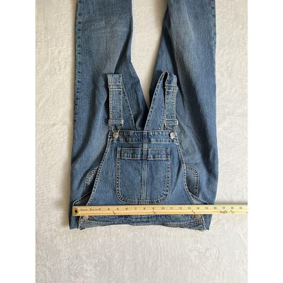 J. Crew Womens Y2K Denim Bib Overalls Size XS Country Cowgirl Cabincore Western - Picture 5 of 6